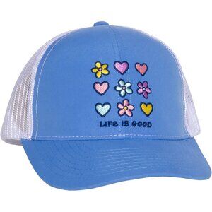 Kids Life is Good Core Embroidered Trucker Hat UPF 50+ High-Quality Gift Cute